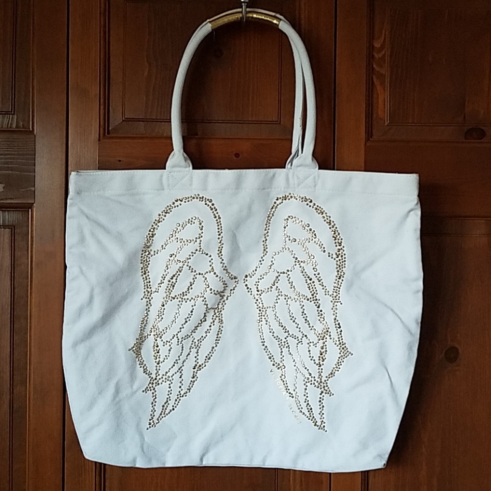 💕 Victoria's Secret Gold Angel Wing Tote Bag